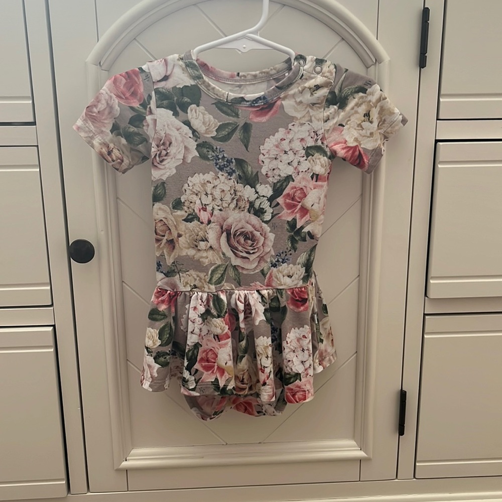 12-18M Posh Peanut Twirl bodysuit “Cassie”